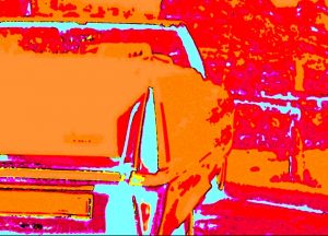 Elvis the cadillac in Monument Valley red 1